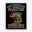 A Woman Who Does All Things Blanket Though Christ Matte Canvas