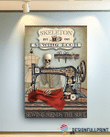 Skeleton Sewing Room Love Quilting Heart Soul And Love Sewing Knit Yarn Canvas Art And Poster Cm