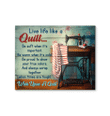 Live Life Like A Quilt Wrapped Canvas