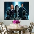 1 Panel Dana Scully Fox Mulder And Aliens Wall Art Canvas