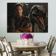 1 Panel Chris Pratt And Dinosaurs Jurassic World Wall Art Canvas