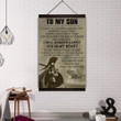 (Cv1176) Spartan Hanging Canvas - Dad To Son - I Will Always Carry You.