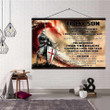 (Cv1167) Knight Templar Hanging Canvas - Dad To Son - Where Your Journey.