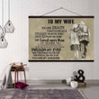 (Cv1139) Family Hanging Canvas - To My Wife You Are Braver.