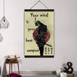 (Cv100) Samurai Hanging Canvas - Your Mind Is Your Best Weapon.