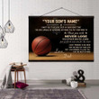 (Ct213) Basketball Hanging Canvas - To My Son - Custom.