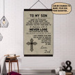 (Ad1) Cross Hanging Canvas -Dad To Son- Never Lose