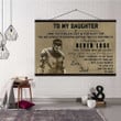 (A56) Knight Templar Hanging Canvas - Dad To Daughter - Never Lose.
