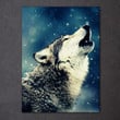 "Broken Eclipse" Wolf Howl Spray Full Hd Personalized Customized Canvas Art Wall Art Wall Decor