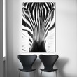"Animal Zebra Close Up Look" Full Hd Personalized Customized Canvas Art Wall Art Wall Decor