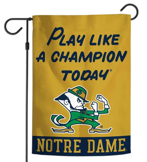 Notre Dame Garden Flag Play Like A Champion Today