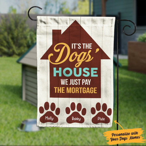 Personalized Dog House Garden Flag JL61 30O34