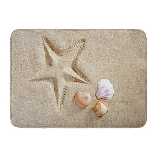 Beach Sand Starfish Printed and Sea Shells Like Summer Vacation Beautiful Doormat Indoor And Outdoor Doormat Warm House Gift Welcome Mat Birthday Gift For Beach Lover