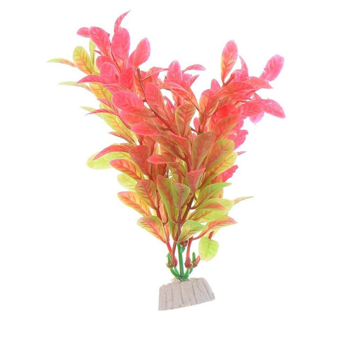 2017 Red Artificial Aquarium Plants Plastic Plants Decorative Fish Plant Accessories Aquarium Ornament Landscape