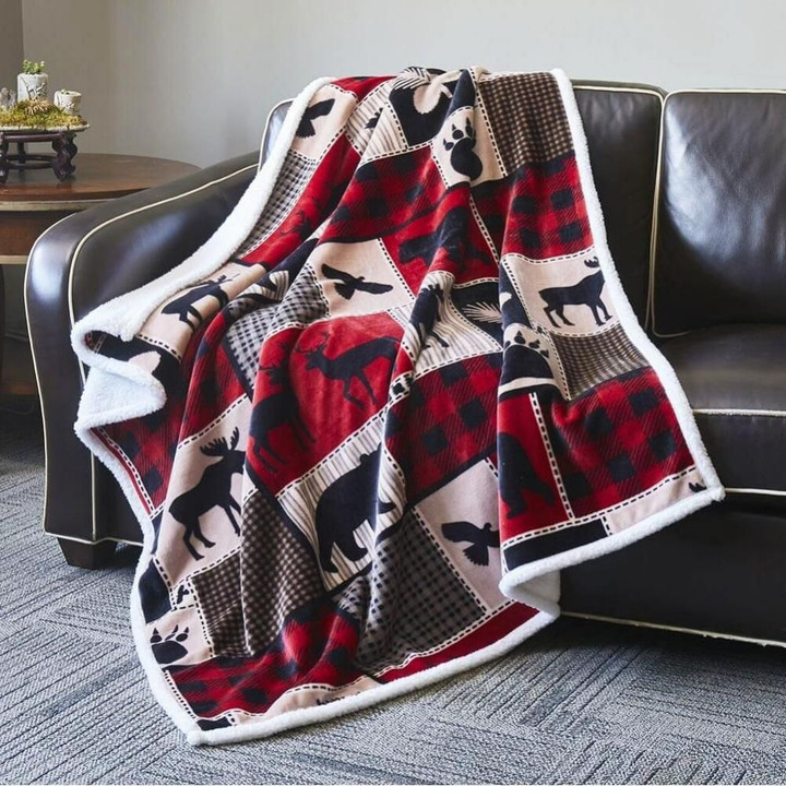 Lodge Living Clm2210083S Sherpa Fleece Blanket