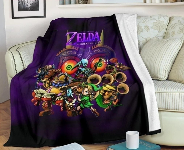 Legend Of Zelda Majora'S 3D Full Character Premium Blanket