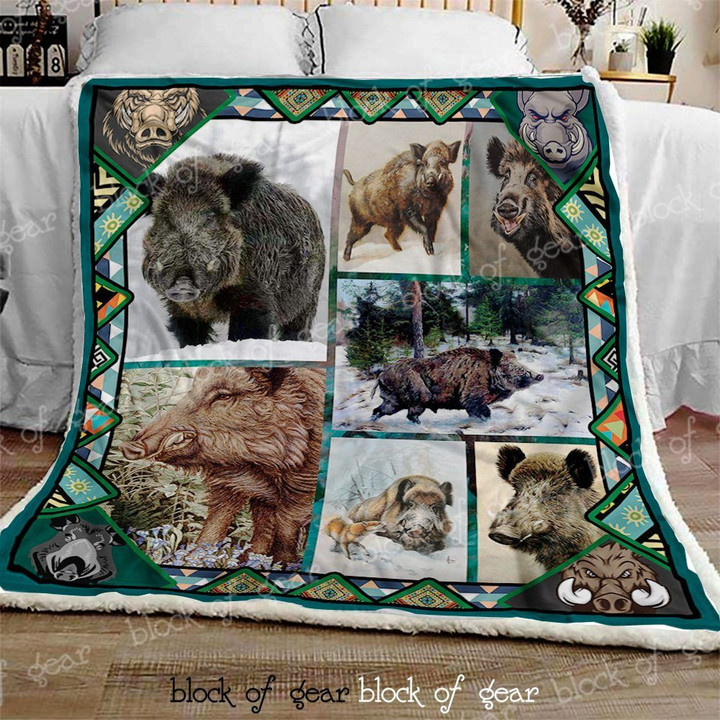 Wild Boar Cl0210227Mdf Sherpa Fleece Blanket