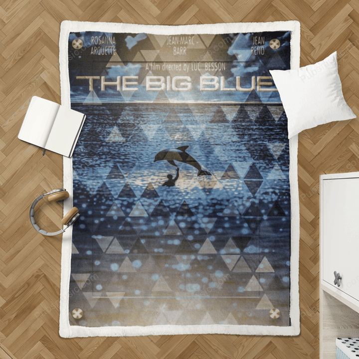The Big Blue - Movies Sherpa Fleece Blanket