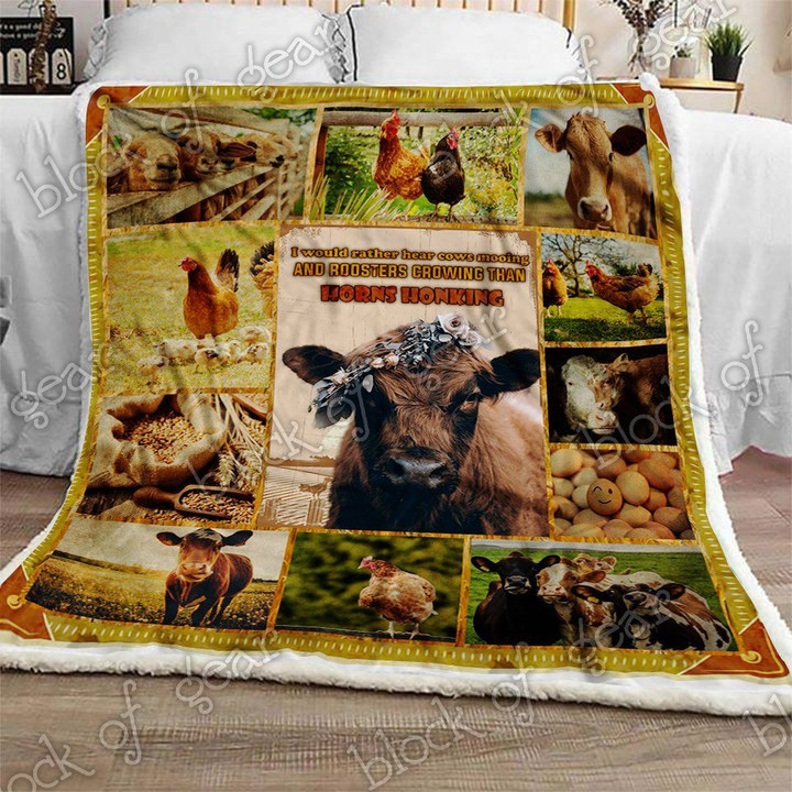 Farm Life Cl280960Mdf Sherpa Fleece Blanket