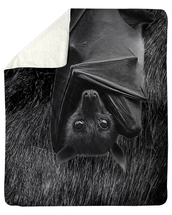 A Black Bat Is Looking At You Special Custom Design Fleece Blanket