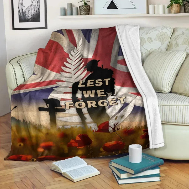 FamilyGater Blanket - New Zealand Anzac Premium Blanket - A Day We Will Never Forget - BN22