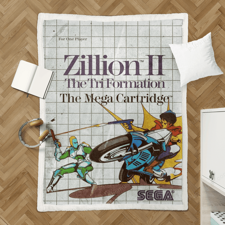 Retro Gaming Zillion II - Retro Gaming Sherpa Fleece Blanket