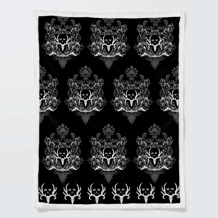 Bone Collector Black Sherpa Blanket W2609231