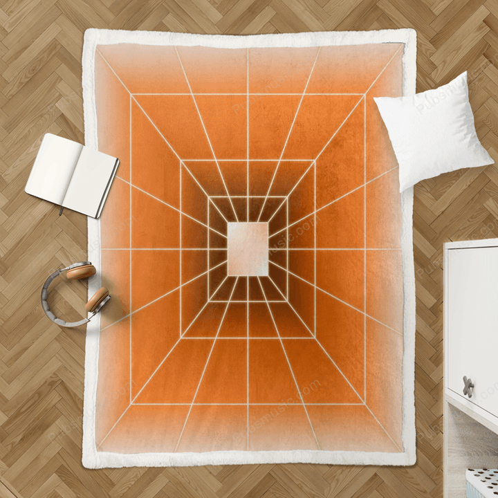 Orange Rectangle Light - Retro Yet Futuristic Sherpa Fleece Blanket