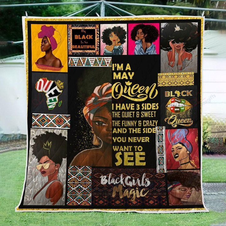 I Am A May Queen Black Beautiful TH2309219CL Quilt Blanket