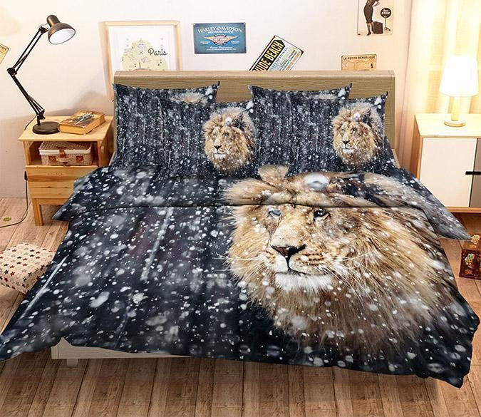Snow Field Lion Cd Bedding Set Inkppt