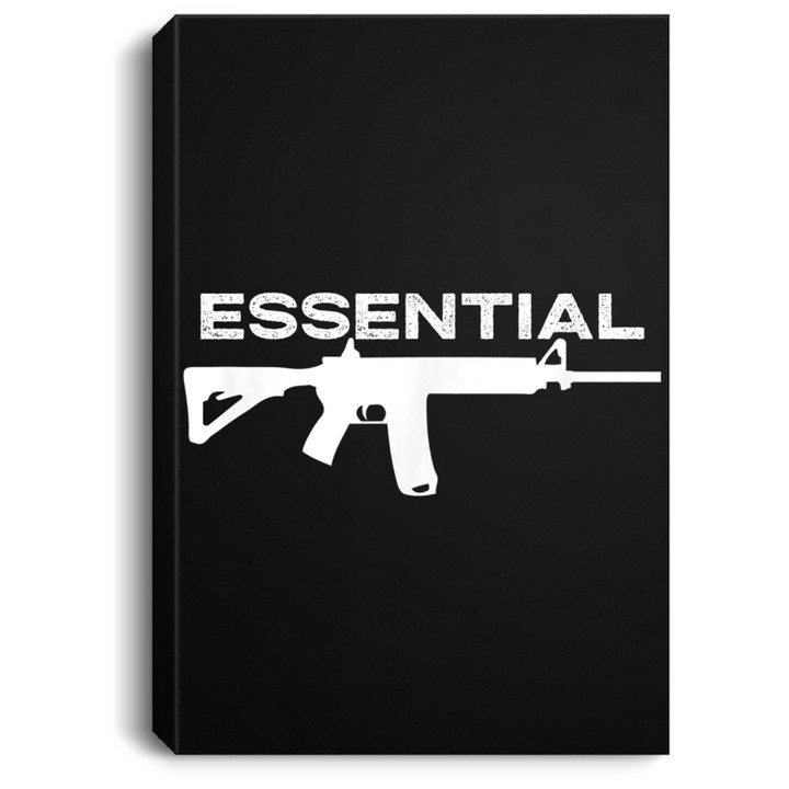 2A 2Nd Amendment - Essential Ar15 - Pro Gun Gift Portrait Canvas