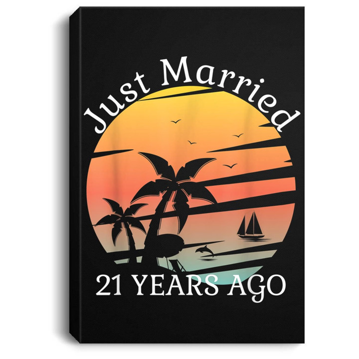 21St Wedding Anniversary Cruise - Just Married 21 Years Gift Portrait Canvas