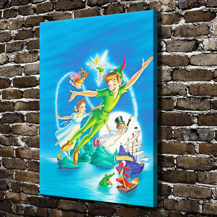 12&#8243;X16&#8243;Disney Peter Pan Paintings Hd Print On Canvas Home Decor Wall Wall Art Print Poster Peter Pan