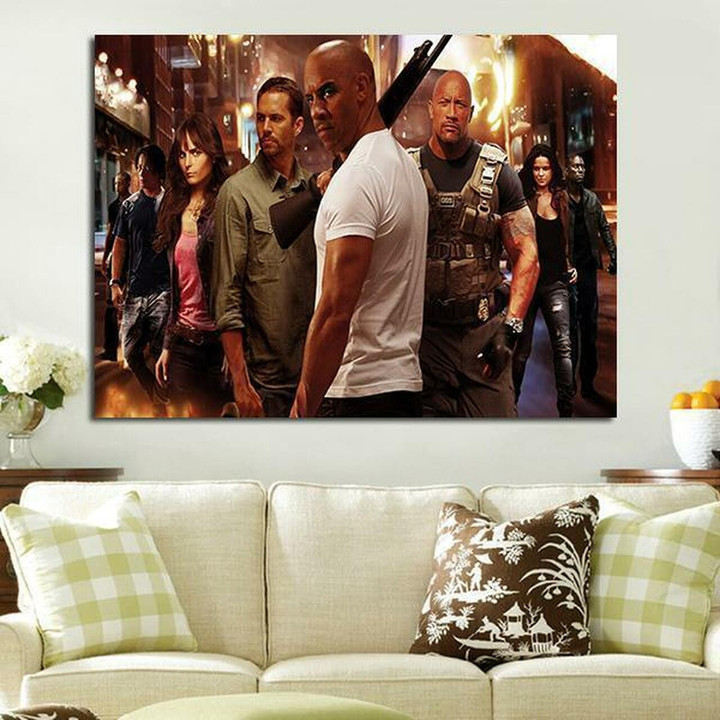 1 Pannel Fast And Furious Team Full Hd Personalized Customized Canvas Art Wall Art Wall Decor