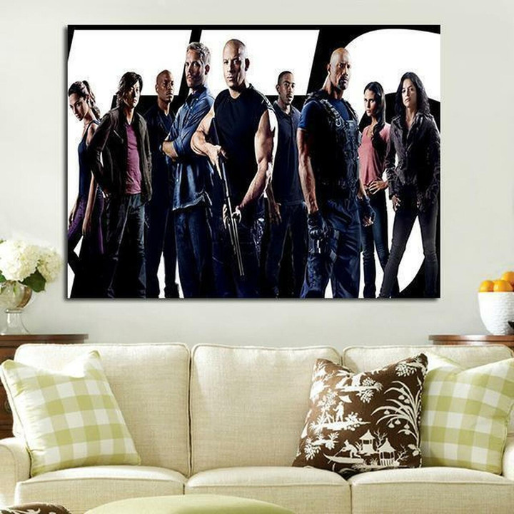 1 Pannel Fast And Furious 8 Team Full Hd Personalized Customized Canvas Art Wall Art Wall Decor