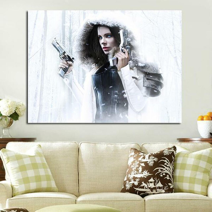 1 Panel Underworld Selene And Fur Hat White Wall Art Canvas