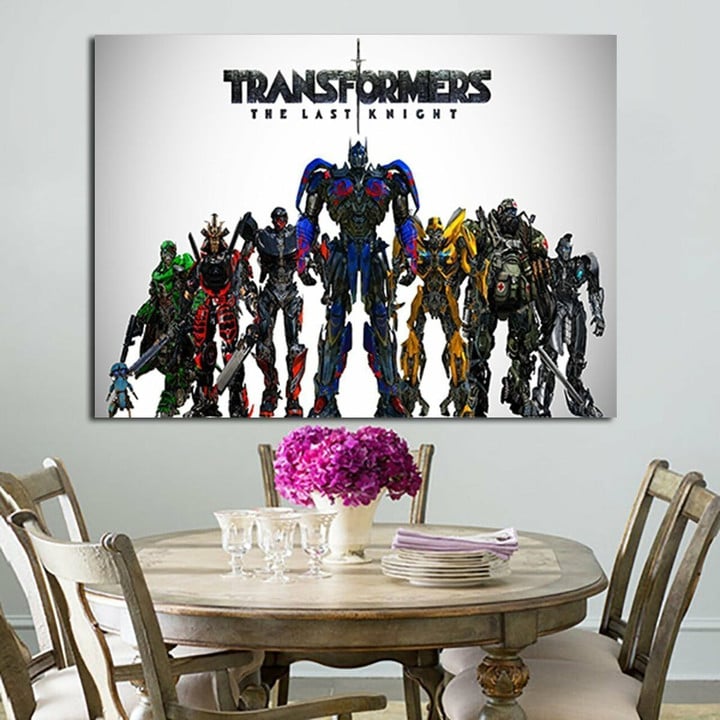 1 Panel Transformers 5 The Last Knight Optimus Team Wall Art Canvas
