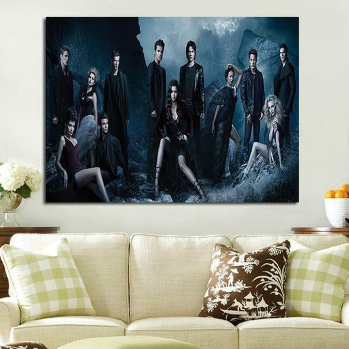 1 Panel The Vampire Diaries Main Cast Wall Art Canvas