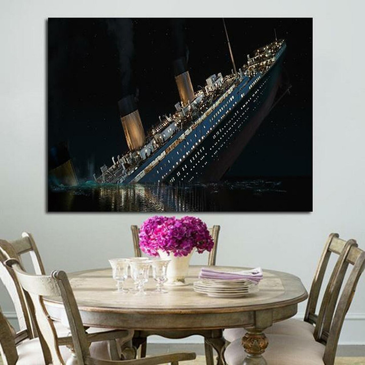 1 Panel The Sinking Of Titanic Wall Art Canvas