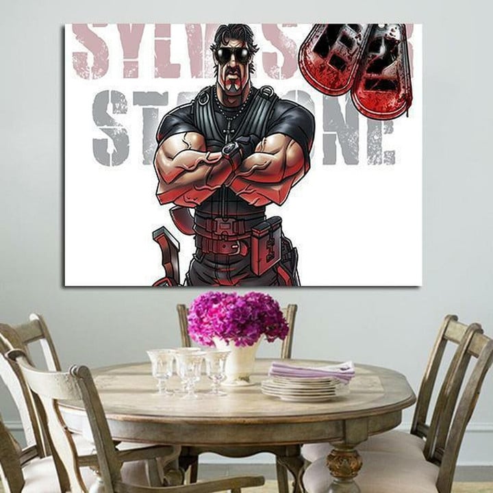 1 Panel The Expendables Barney Ross Character Wall Art Canvas
