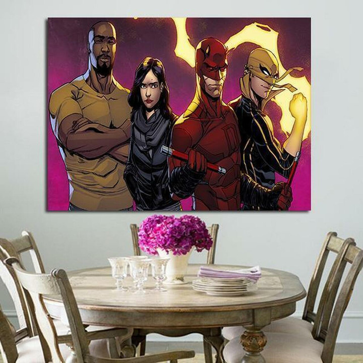 1 Panel The Defenders Comic Wall Art Canvas
