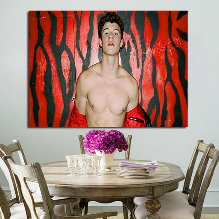 1 Panel Shawn Mendes Red Wall Art Canvas
