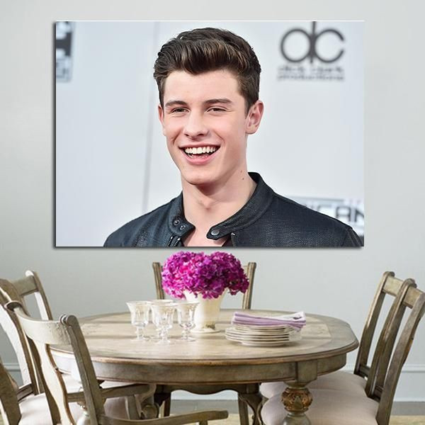 1 Panel Shawn Mendes Face Smile Wall Art Canvas