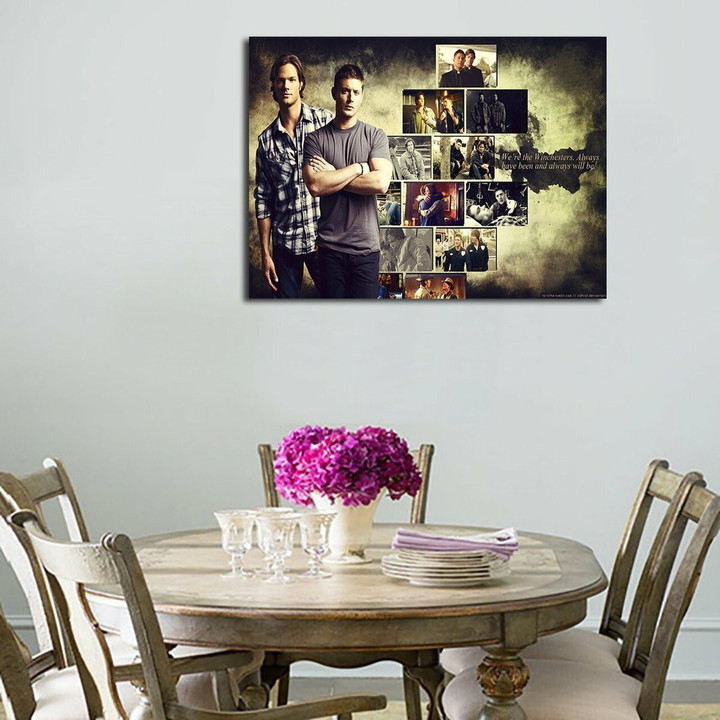 1 Panel Supernatural Dean And Sam Background Wall Art Canvas