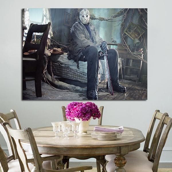 1 Panel Friday The 13Th Jason Voorhees Character Wall Art Canvas