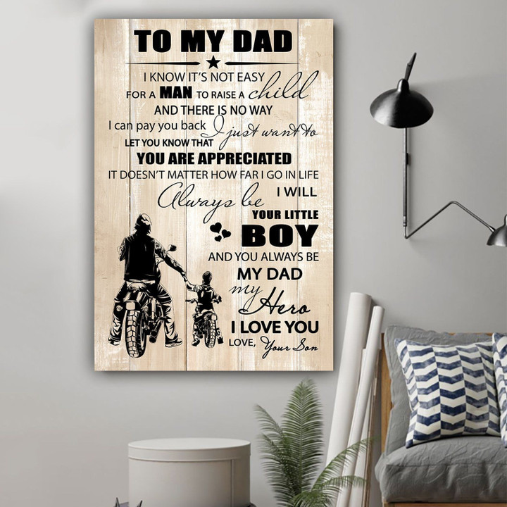 (Ll26) Biker Canvas - Son To Dad - I Know It'S Not Easy