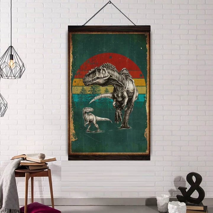 (Da268) Customizable T-Rex Hanging Canvas.