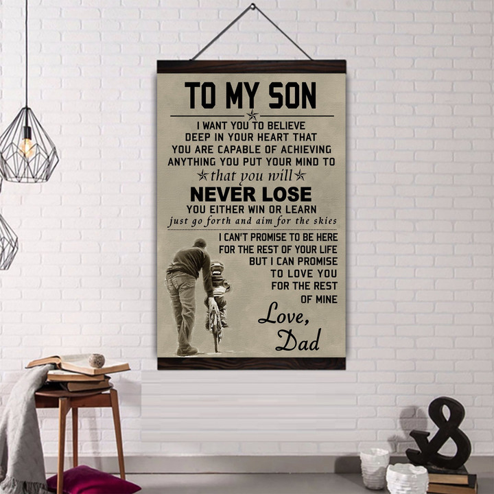 (Cv65) Family Hanging Canvas - To My Son