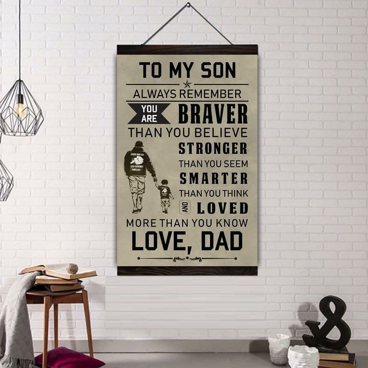 (Cv46) Family Hanging Canvas - To My Son.