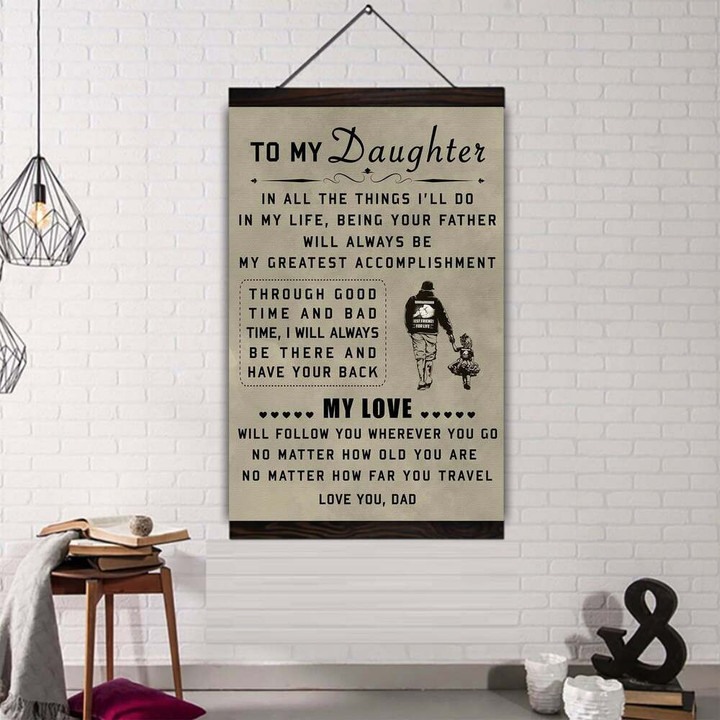 (Cv45) Family Hanging Canvas - To My Daughter.